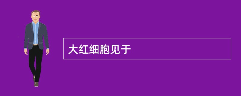 大红细胞见于