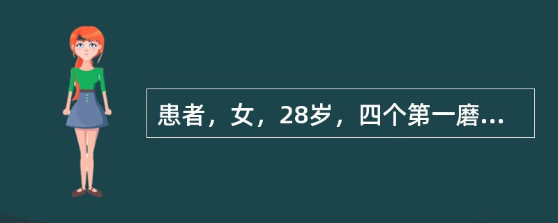 患者，女，28岁，四个第一磨牙远中尖对尖关系，前牙Ⅲ°深覆，Ⅱ°深覆盖，下切牙咬在上牙腭侧龈组织，上下前牙有散在间隙，面中1／3轻度前突，面下1／3较短。使用小平导的适应症是