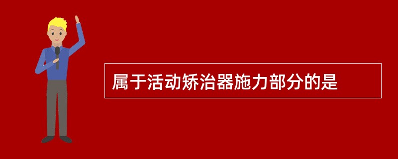 属于活动矫治器施力部分的是