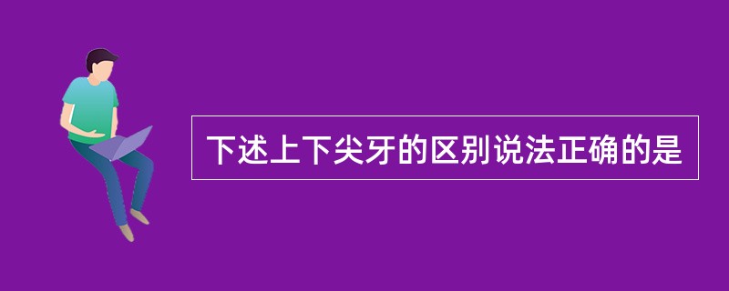 下述上下尖牙的区别说法正确的是