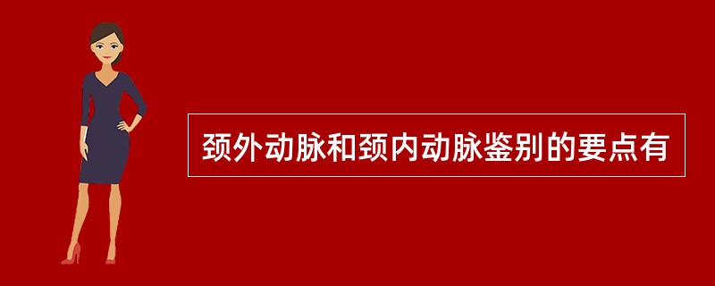 颈外动脉和颈内动脉鉴别的要点有