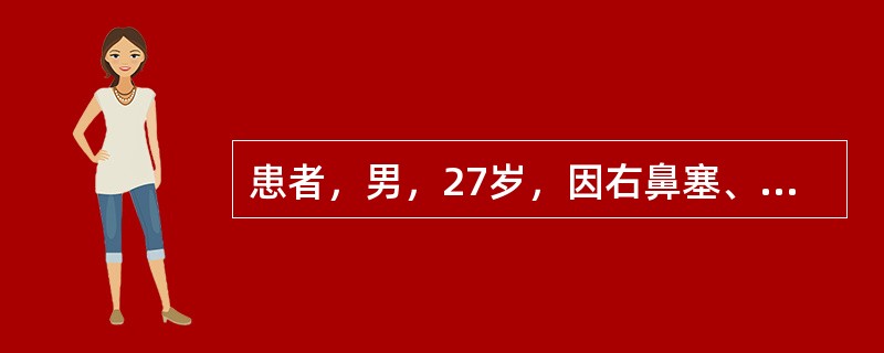 患者，男，27岁，因右鼻塞、流脓涕6个月入院。有前期手术史。查体：鼻内镜检查见双鼻腔充满表面光滑荔枝肉样新生物。鼻息肉临床表现包括