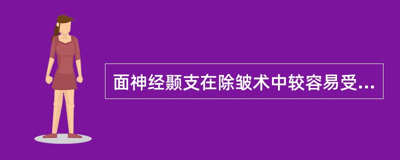 面神经颞支在除皱术中较容易受损伤，了解其走行的层次和体表投影非常重要。面神经颞支在耳屏前的投影距离是