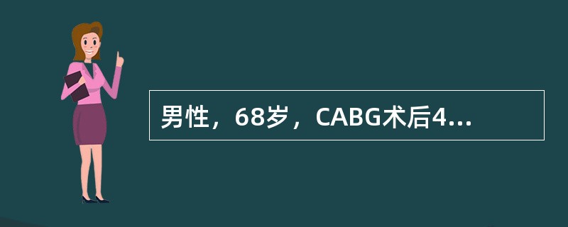 男性，68岁，CABG术后4小时出现血压下降并持续低血压伴心律改变此时首先应查的项目是