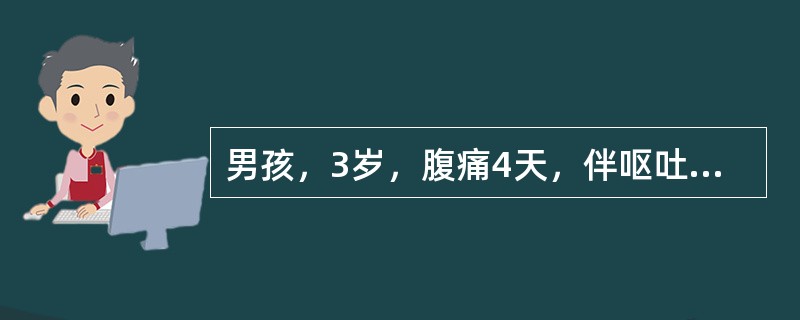 男孩，3岁，腹痛4天，伴呕吐，4～5次／d，初为胃内容物，后为黄色液体，不排大便，无发热，2周前有食入黑枣史。查体：腹稍胀，无胃肠型蠕动波，腹软，右下腹压痛，未触及包块，肠鸣音活跃最有可能的诊断是