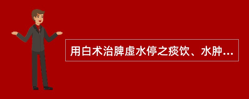 用白术治脾虚水停之痰饮、水肿、小便小利，是取其什么功效