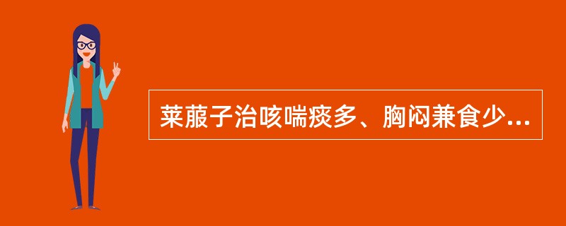 莱菔子治咳喘痰多、胸闷兼食少，是取其什么功效