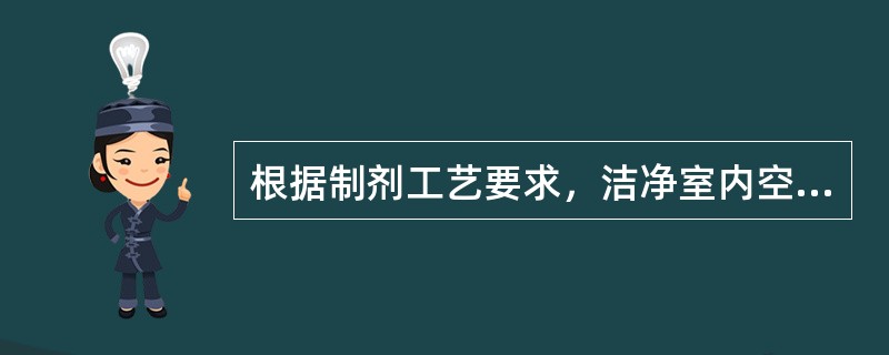 根据制剂工艺要求，洁净室内空气应净化达到一定等级洁净度。洁净级别不同的厂房之间保持的压差应大于