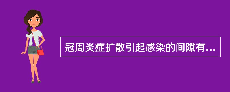 冠周炎症扩散引起感染的间隙有（）