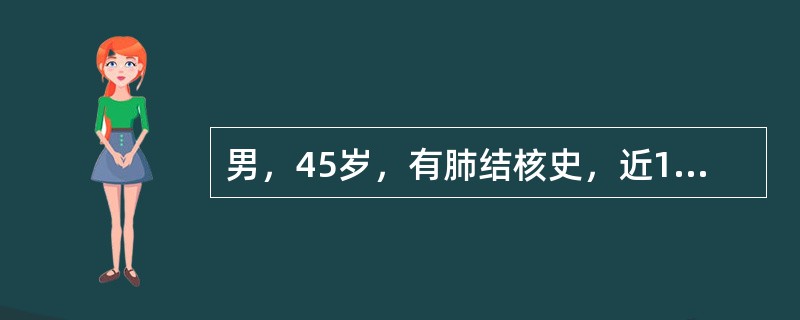 男，45岁，有肺结核史，近1个月来咳嗽、低热，痰中带血，胸片示：左肺上叶不张。下列哪项因素对预后影响最大