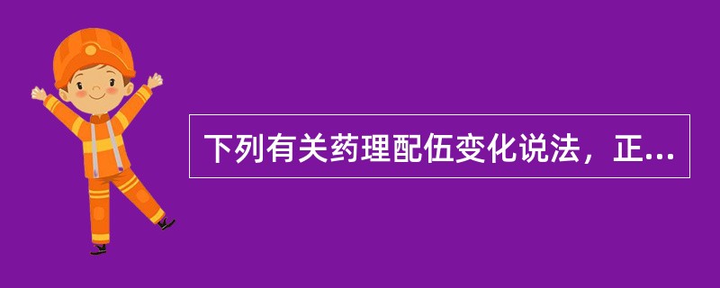 下列有关药理配伍变化说法，正确的是