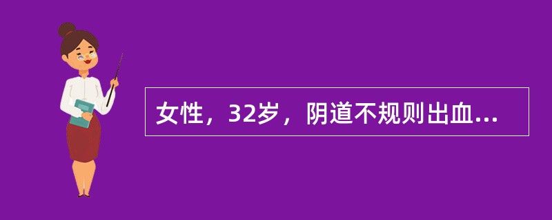 女性，32岁，阴道不规则出血。检查宫颈肥大伴糜烂，细胞涂片(-)。巨检及镜下如图所示：位于宫颈壁深层8mm处见分化好的、外形扭曲的腺体，无间质反应。结合临床病史与病理，你认为最有可能的诊断为()<