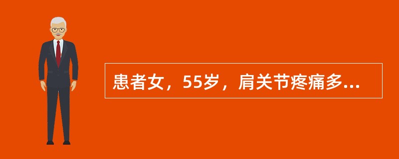 患者女，55岁，肩关节疼痛多年，有时肿胀，无明显外伤史，外展肩关节时疼痛，肩峰处有压痛，肩关节活动无明显受限最可能的诊断是