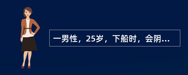 一男性，25岁，下船时，会阴部骑跨在船沿上，立即出现尿道日滴血，之后不能排尿，发生尿潴留，体检发现，会阴部、阴茎和阴囊明显肿胀。该患者初步诊断