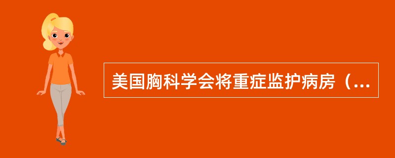 美国胸科学会将重症监护病房（ICU）的工作目标制定为