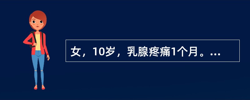 女，10岁，乳腺疼痛1个月。无月经初潮。诊断乳腺痛综合征需除外哪项疾病