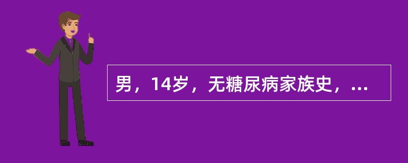 男，14岁，无糖尿病家族史，口干、乏力、消瘦1个月，验空腹血糖15.6mmol／L，尿糖（++++），尿酮体(++)，尿蛋白（-）本病人的首选治疗是