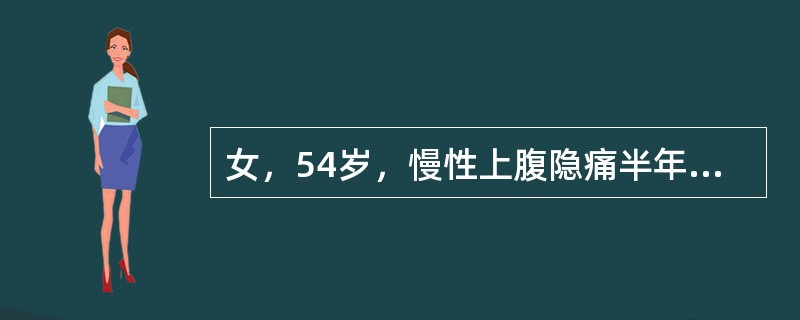 女，54岁，慢性上腹隐痛半年余，餐后上腹饱胀感。空腹胃酸低，五肽胃泌素试验无明显增高确诊的首选检查是