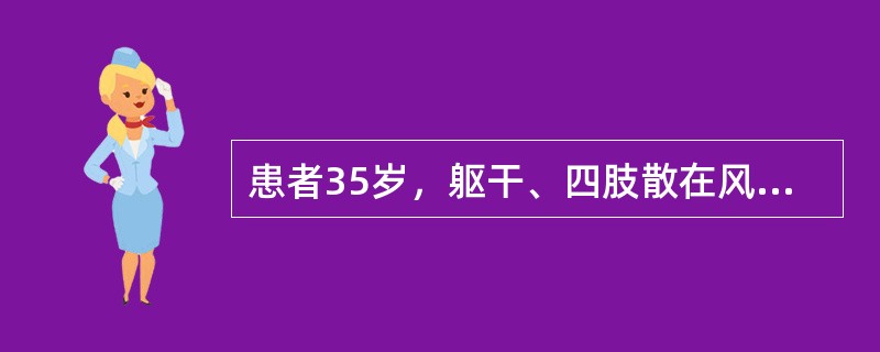 患者35岁，躯干、四肢散在风团、丘疹、水疱，剧烈瘙痒反复半年，加重2周。查体：躯干、四肢散在大片风团，部分红斑上可见大小不等的水疱排列成环形。最可能的临床诊断是