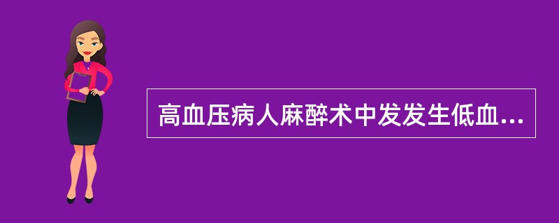 高血压病人麻醉术中发发生低血压的原因有()