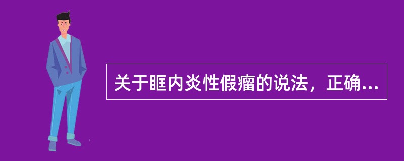 关于眶内炎性假瘤的说法，正确的是