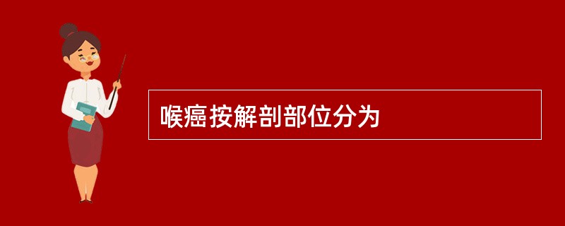 喉癌按解剖部位分为