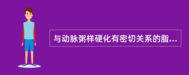 与动脉粥样硬化有密切关系的脂蛋白有