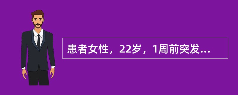 患者女性，22岁，1周前突发右下腹绞痛，伴恶心呕吐，在当地医院就诊，查尿常规未见异常，予以解痉、镇痛、抗炎治疗，半日后缓解。第二日再次发作上述症状，疼痛症状较轻，未经治疗自行缓解。4小时前患者又一次发