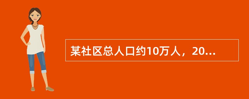 某社区总人口约10万人，2003年因各种疾病死亡1000人。该年共发生结核病300例，原有结核病人400例，2003年全年共有60人死于结核病。该县的总死亡率为