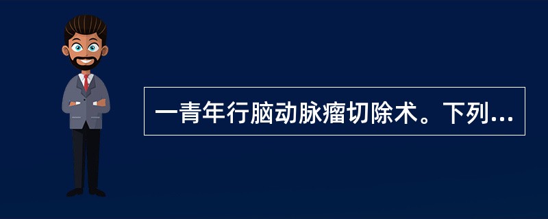 一青年行脑动脉瘤切除术。下列哪项不是预防动脉瘤破裂的措施()