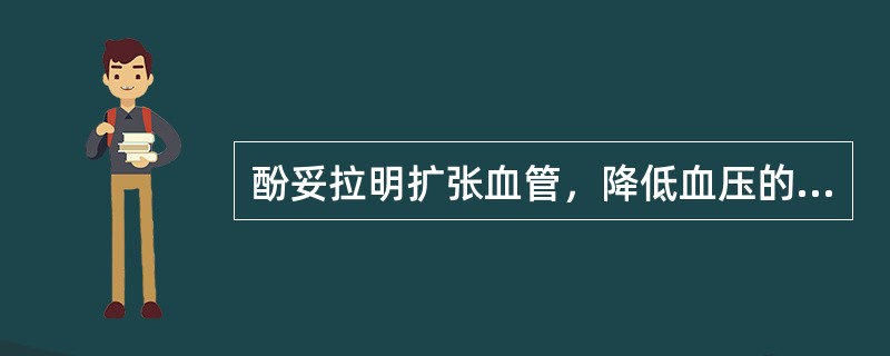 酚妥拉明扩张血管，降低血压的机制是()