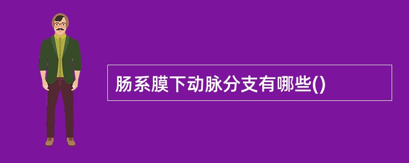 肠系膜下动脉分支有哪些()