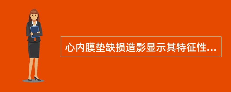 心内膜垫缺损造影显示其特征性表现的体位是