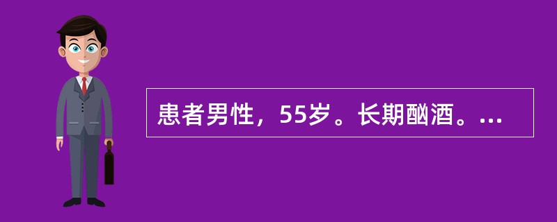 患者男性，55岁。长期酗酒。某天饮酒后突然呕血1500ml左右，出现休克症状，入院后血常规显示Hb70g／L，考虑输血治疗。血型检测为A型Rh阳性，不规则抗体阴性。准备输注交叉配血相合的血液制品。针对