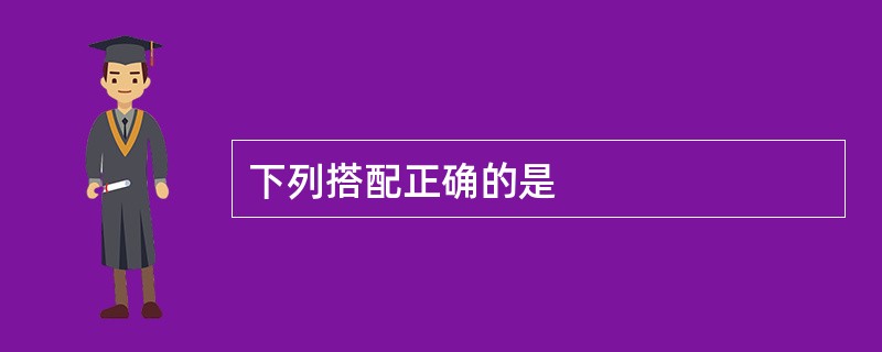 下列搭配正确的是