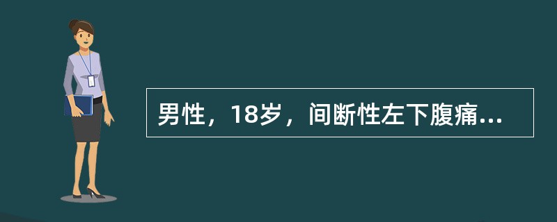 男性，18岁，间断性左下腹痛、里急后重伴脓血便2年，大便多次培养未发现致病菌，阿米巴滋养体检查阴性，经使用多种抗生素无效。肠镜检查如图，病理示固有膜内弥漫性淋巴细胞、浆细胞、单核细胞浸润，最可能的诊断