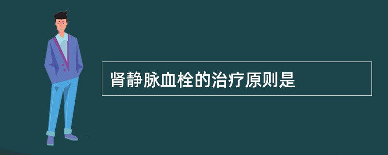 肾静脉血栓的治疗原则是