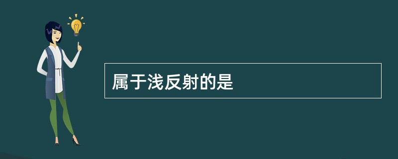 属于浅反射的是