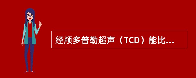 经颅多普勒超声（TCD）能比较准确地判断侧支循环的开放情况，包括