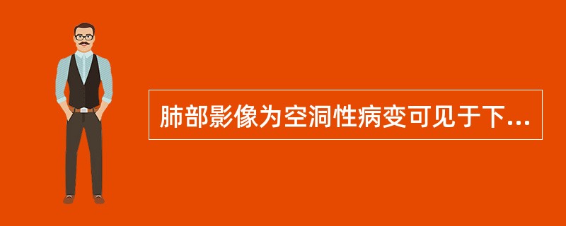 肺部影像为空洞性病变可见于下列哪些疾病