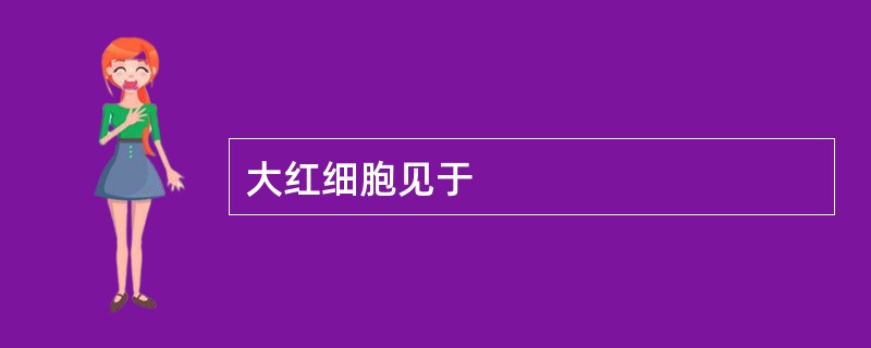 大红细胞见于