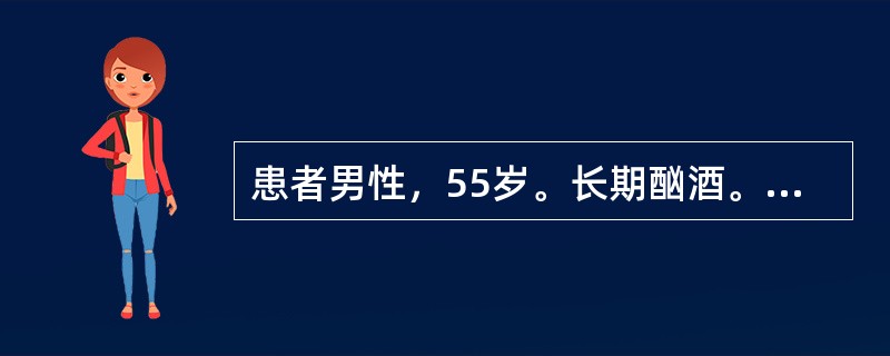 患者男性，55岁。长期酗酒。某天饮酒后突然呕血1500ml左右，出现休克症状，入院后血常规显示Hb70g／L，考虑输血治疗。血型检测为A型Rh阳性，不规则抗体阴性。准备输注交叉配血相合的血液制品。医生