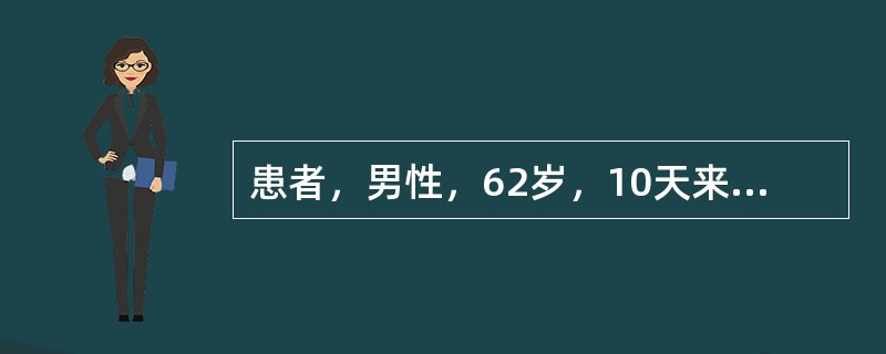 患者，男性，62岁，10天来发热、咳嗽、胸痛，T39.5℃，血压16／10kPa，突然出现皮肤多处瘀斑、肢冷、呼吸困难、发绀。血压10／6kPa，血糖2.5mmol／L，尿素氮8.2mmol／L&nb