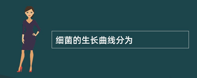 细菌的生长曲线分为