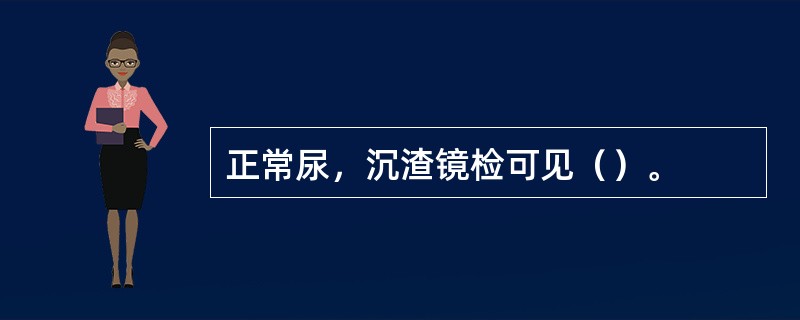 正常尿，沉渣镜检可见（）。