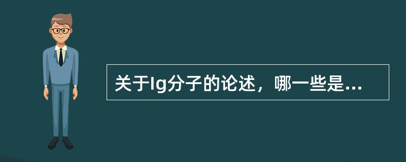 关于Ig分子的论述，哪一些是正确的()