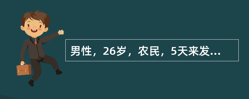 男性，26岁，农民，5天来发热、畏寒，1天来头痛、呕吐2次，于8月15入院，T39.6C，球结膜充血，颈有抵抗，腹股沟淋巴结肿大，有压痛，腓肠肌有压痛，尿蛋白（＋＋）。治疗应首选的药为