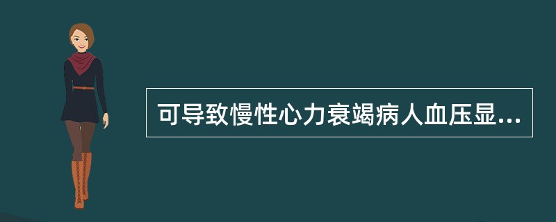 可导致慢性心力衰竭病人血压显著下降的药物