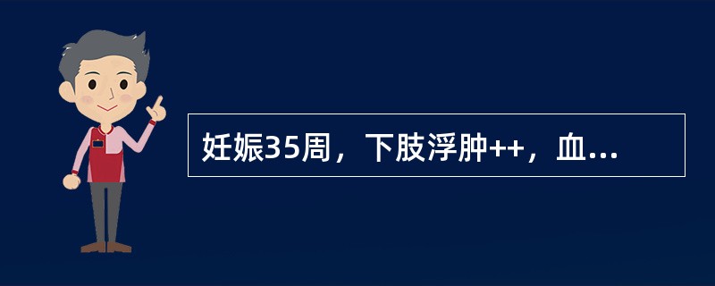 妊娠35周，下肢浮肿++，血压160／110mmHg，尿蛋白++、尿糖+++，否认慢性病史最可能的诊断是