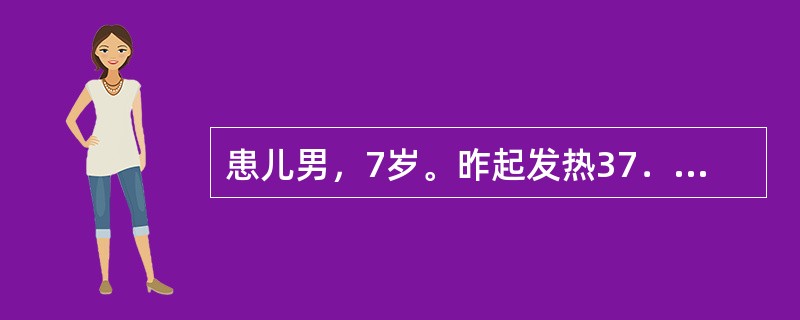 患儿男，7岁。昨起发热37．5～38℃，今起出皮疹主要为红色斑丘疹，主要在头面部和躯干，部分皮疹已形成疱疹。该患儿最可能的临床诊断是